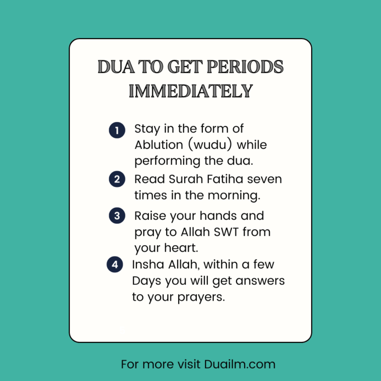 Dua To Get Periods Immediately
