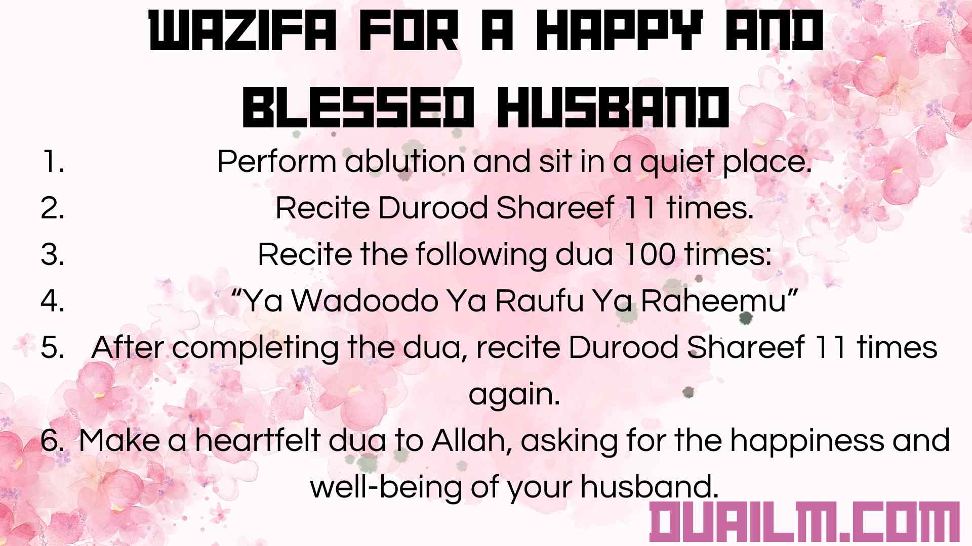 Powerful Duas and Wazifa for a Happy and Blessed Husband - Dua ilm