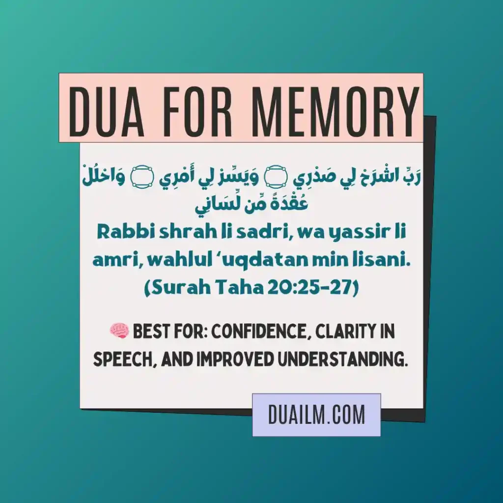 Dua For Memory