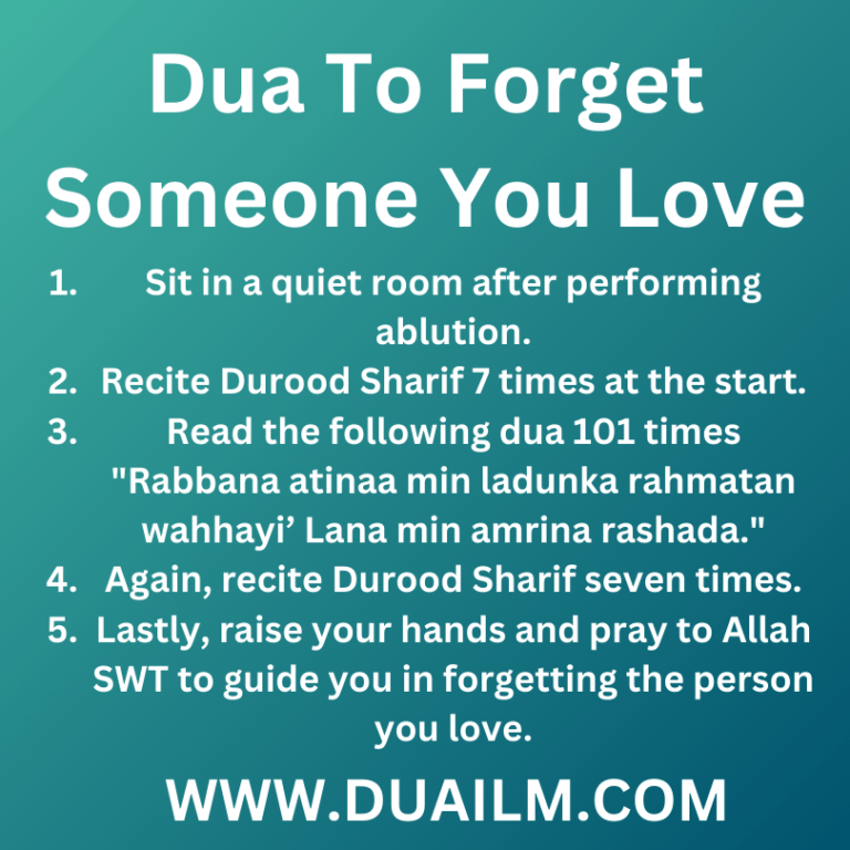 Dua To Forget Someone You Love