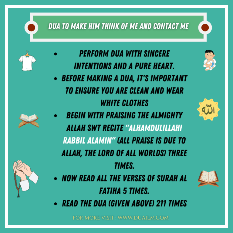 Dua To Make Him Think of Me And Contact Me