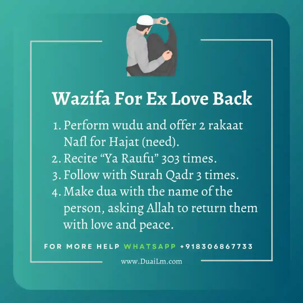 Powerful Wazifa For Ex Love Back