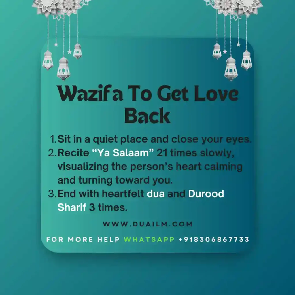Wazifa To Get Love Back